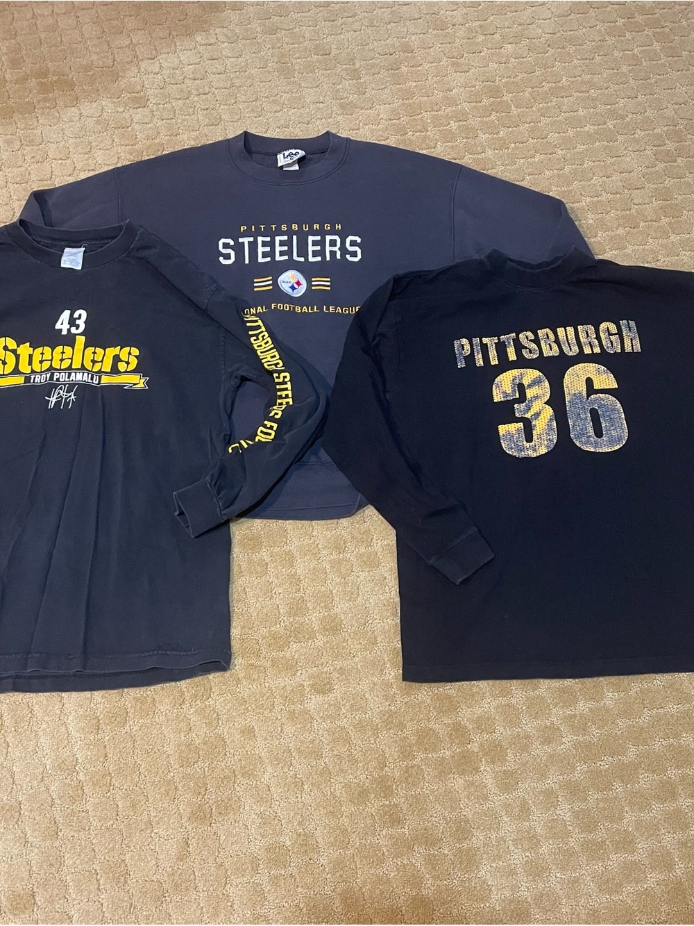 Men’s  Long-Sleeve Shirt - Pittsburgh Steelers Black/Gold